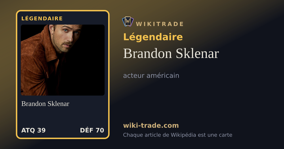 Brandon Sklenar — carte Légendaire