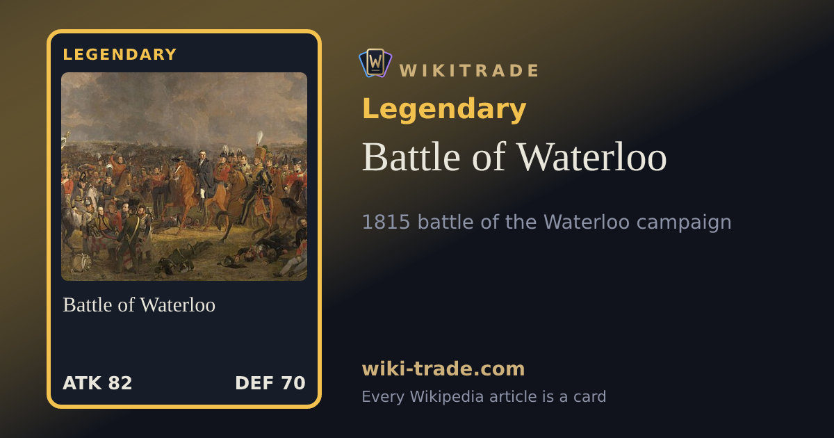 Battle of Waterloo — Legendary card