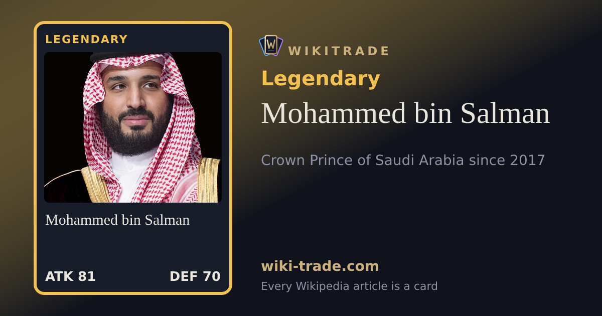 Mohammed bin Salman — Legendary card