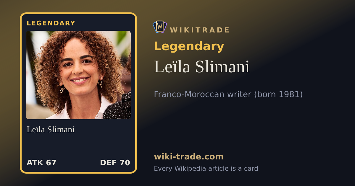 Leïla Slimani — Legendary card