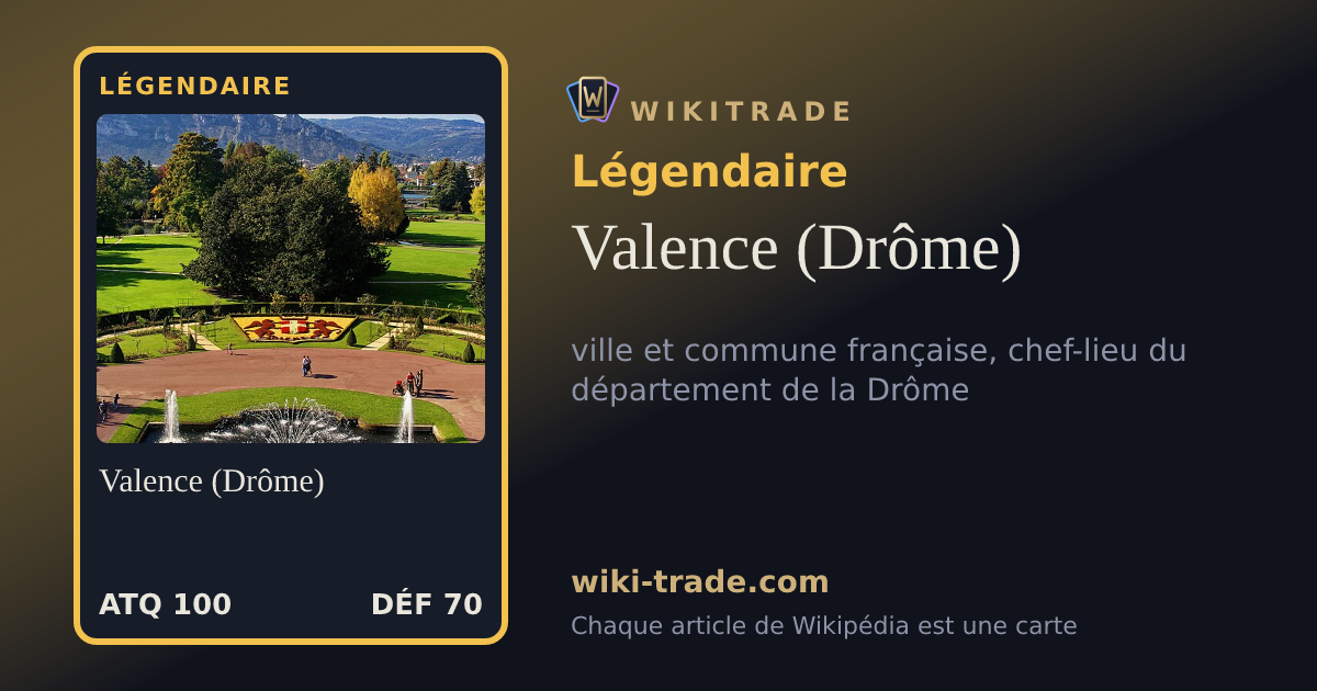 Valence (Drôme) — carte Légendaire