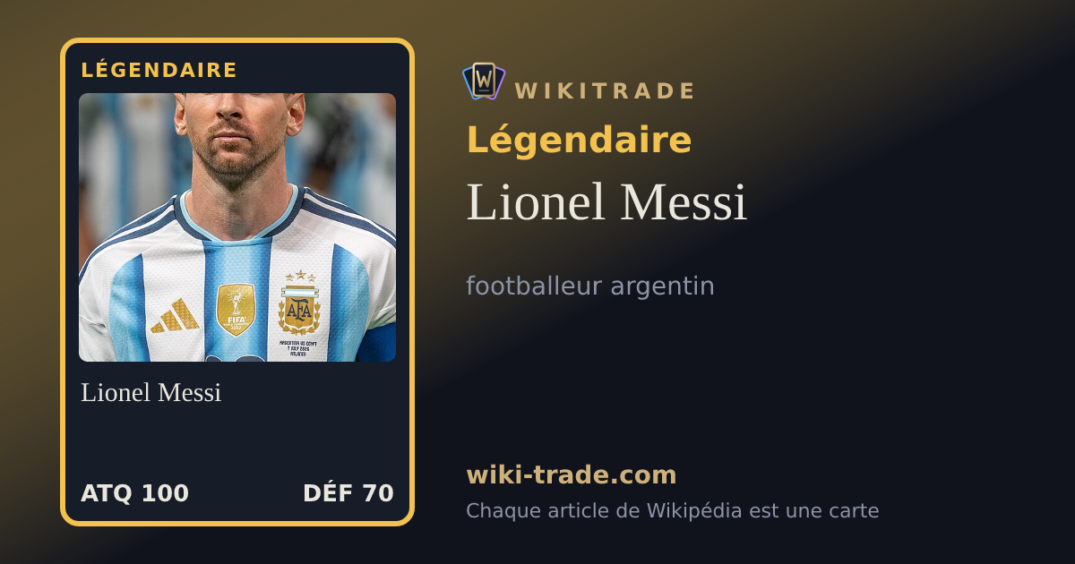 Lionel Messi — carte Légendaire