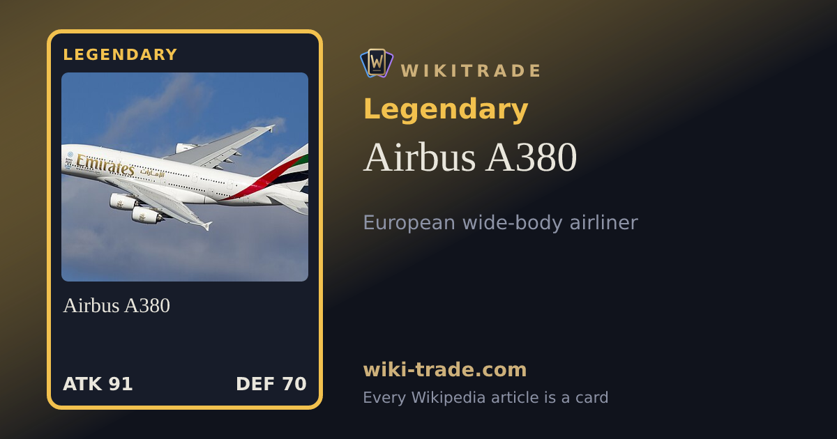 Airbus A380 — Legendary card