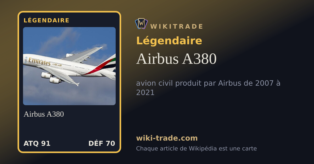 Airbus A380 — carte Légendaire