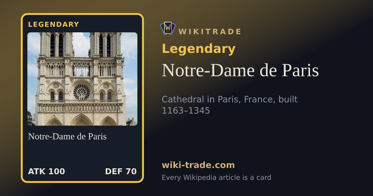 Notre-Dame de Paris — Legendary card