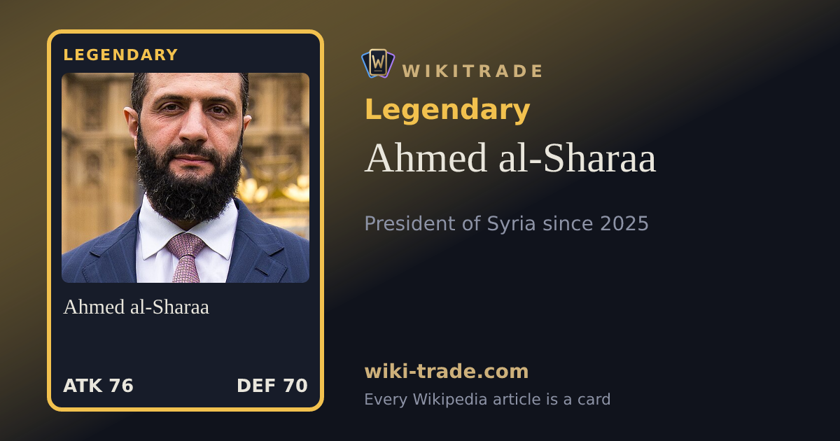 Ahmed al-Sharaa — Legendary card