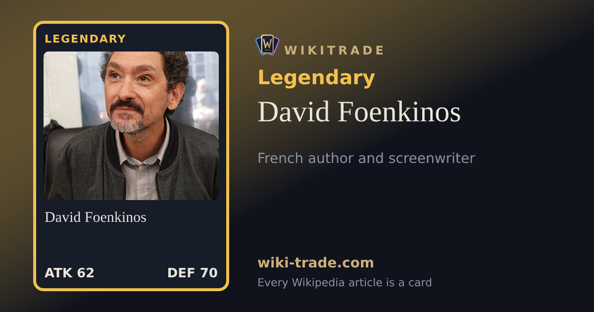 David Foenkinos — Legendary card