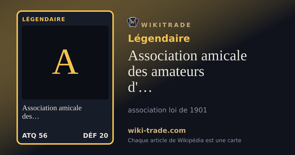 Association amicale des amateurs d'andouillette authentique — carte Légendaire