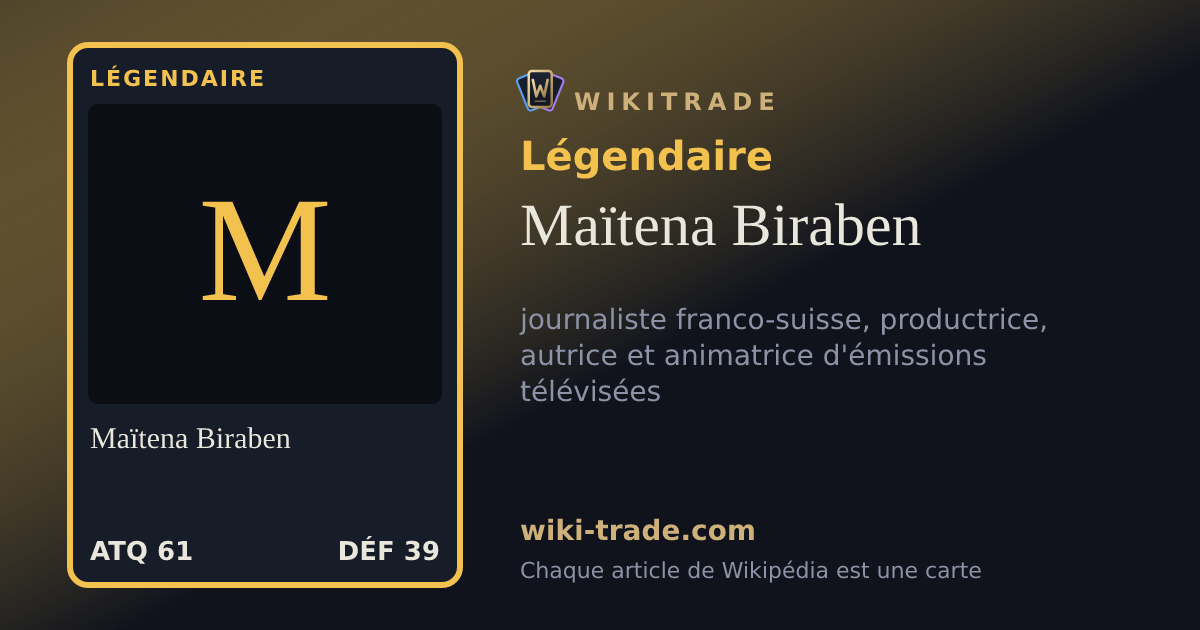 Maïtena Biraben — carte Légendaire
