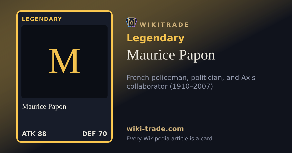 Maurice Papon — Legendary card