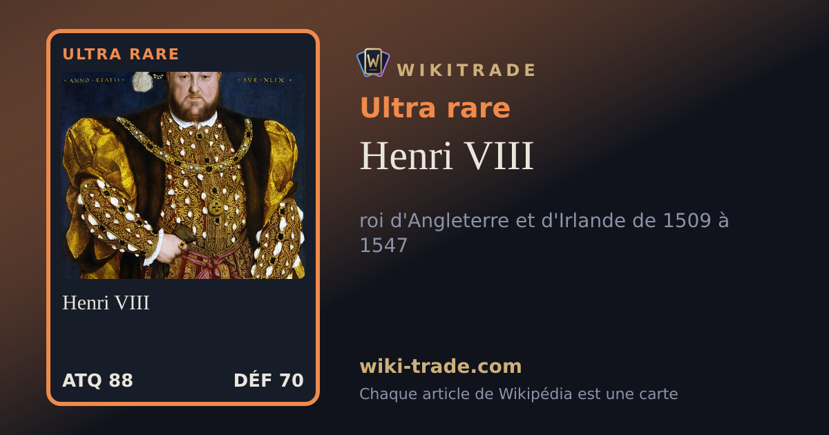 Henri VIII — carte Ultra rare
