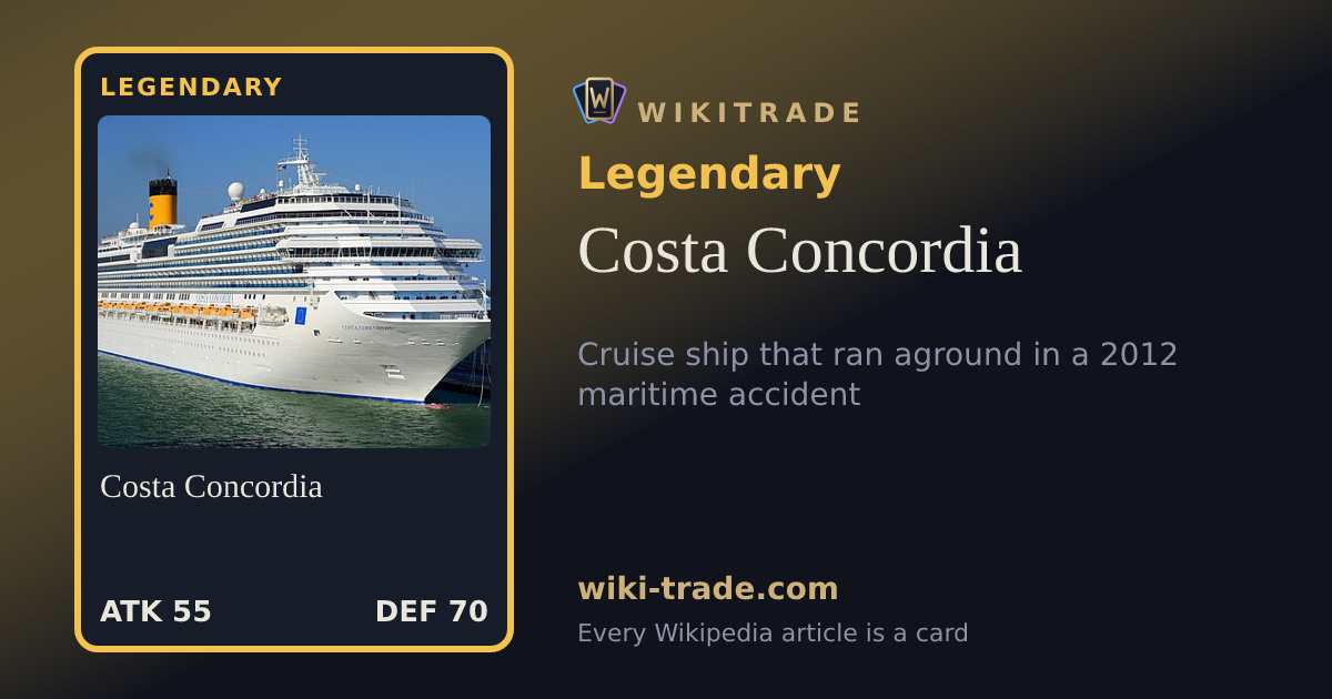 Costa Concordia — Legendary card
