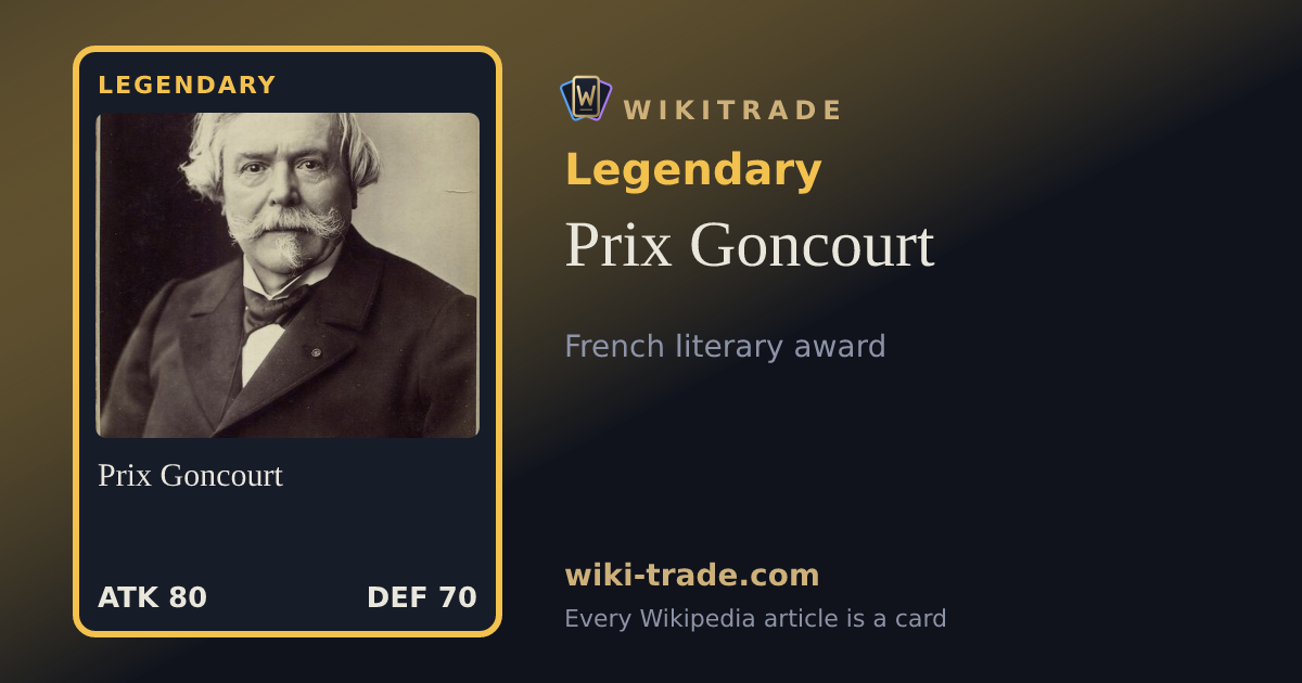 Prix Goncourt — Legendary card