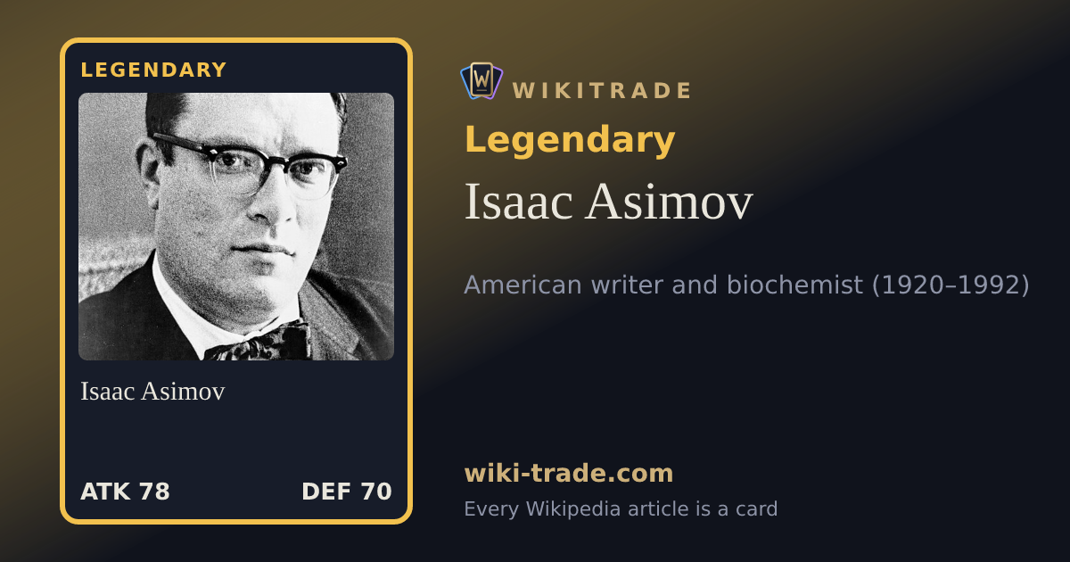 Isaac Asimov — Legendary card