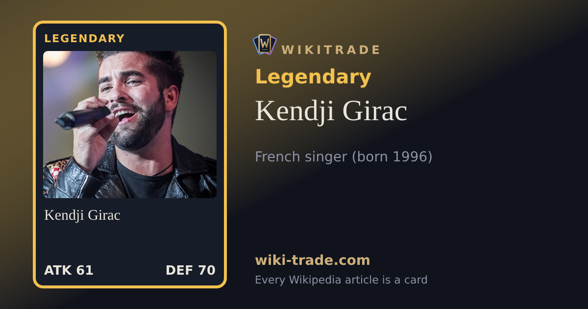 Kendji Girac — Legendary card