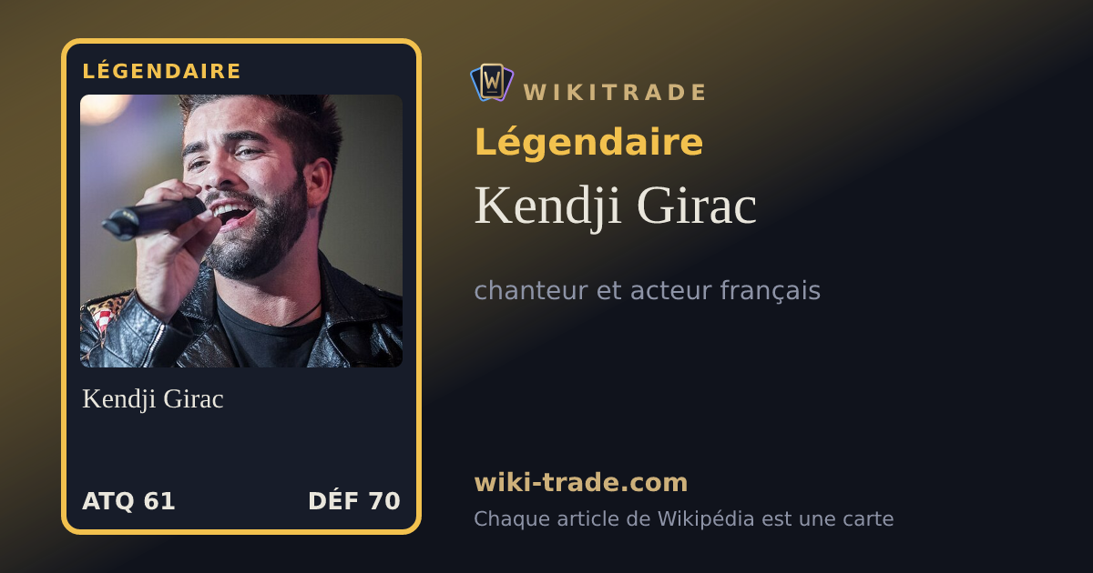Kendji Girac — carte Légendaire