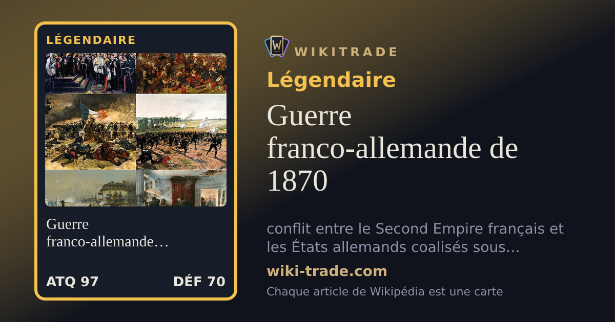 Guerre franco-allemande de 1870 — carte Légendaire