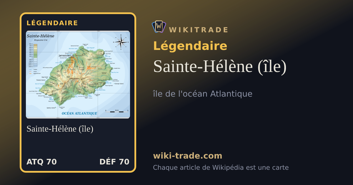 Sainte-Hélène (île) — carte Légendaire