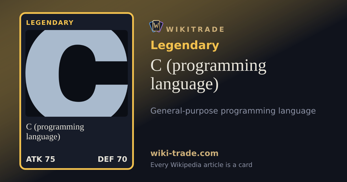 C (programming language) — Legendary card