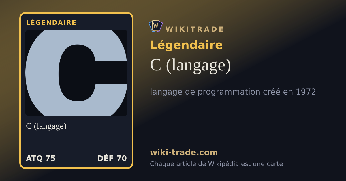 C (langage) — carte Légendaire