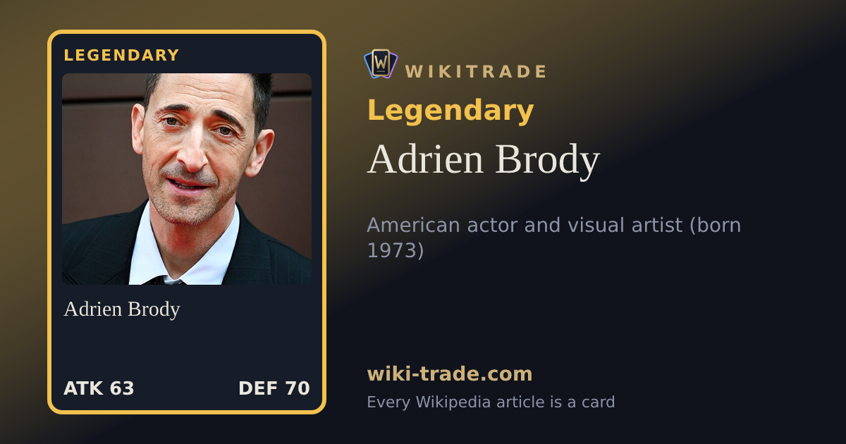 Adrien Brody — Legendary card
