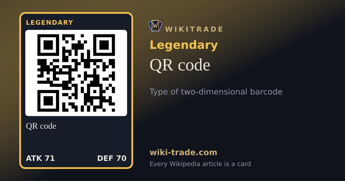 QR code — Legendary card