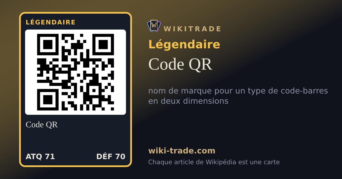 Code QR — carte Légendaire
