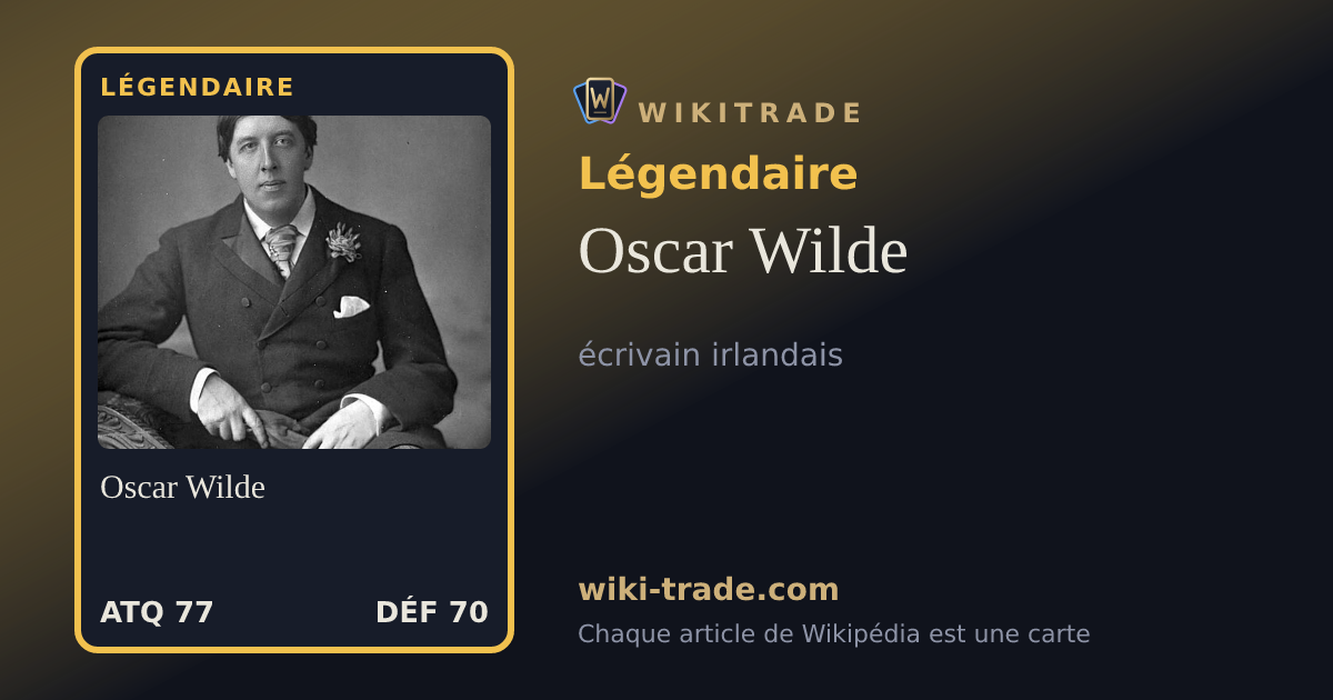 Oscar Wilde — carte Légendaire