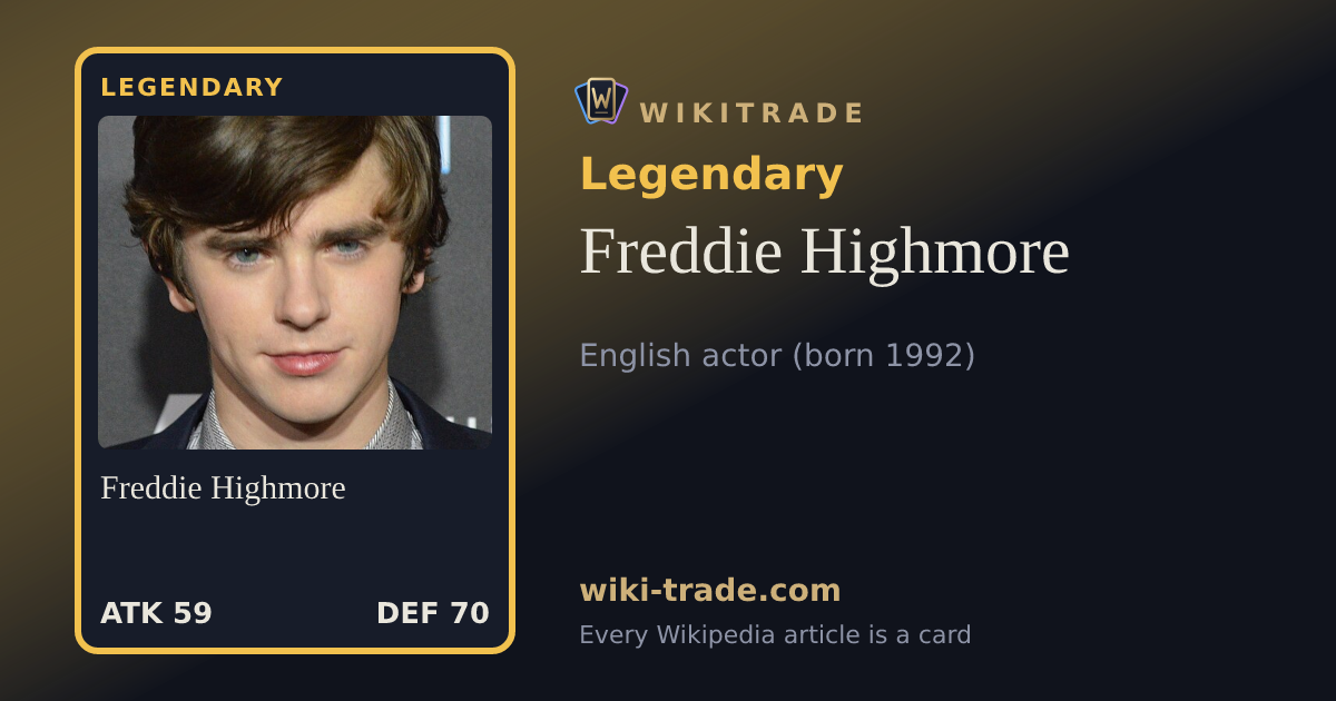 Freddie Highmore — Legendary card