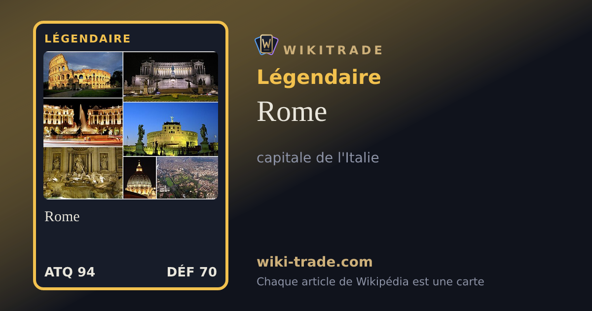Rome — carte Légendaire
