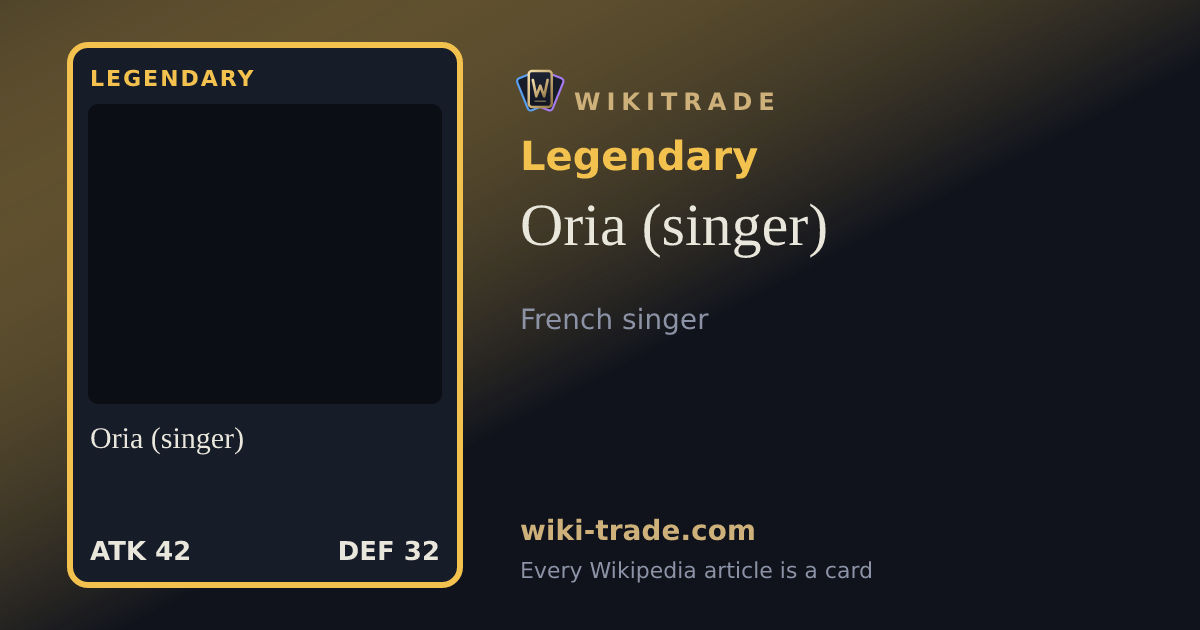 Oria (singer) — Legendary card