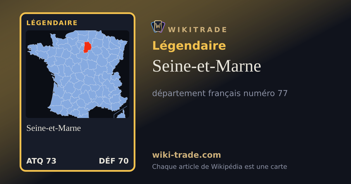 Seine-et-Marne — carte Légendaire