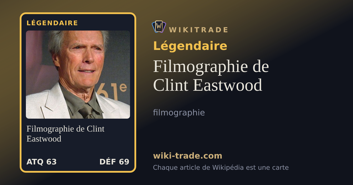 Filmographie de Clint Eastwood — carte Légendaire