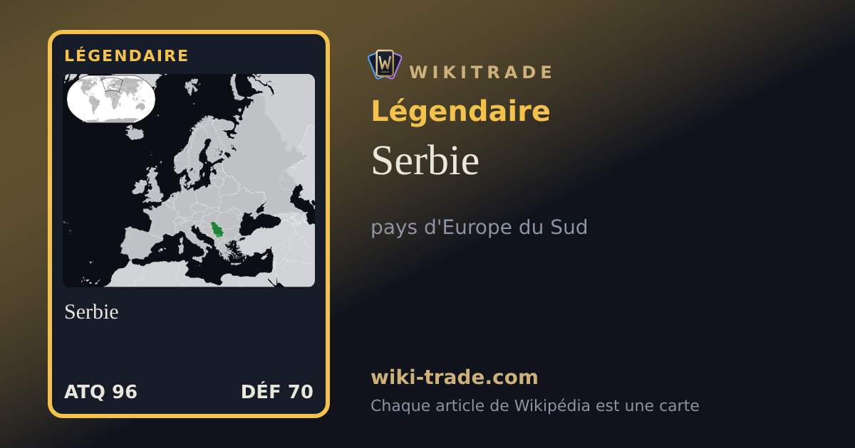 Serbie — carte Légendaire