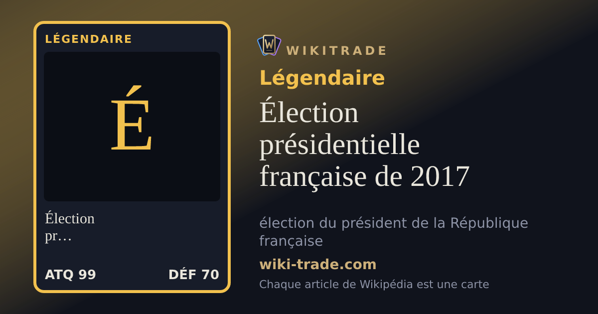 Élection présidentielle française de 2017 — carte Légendaire