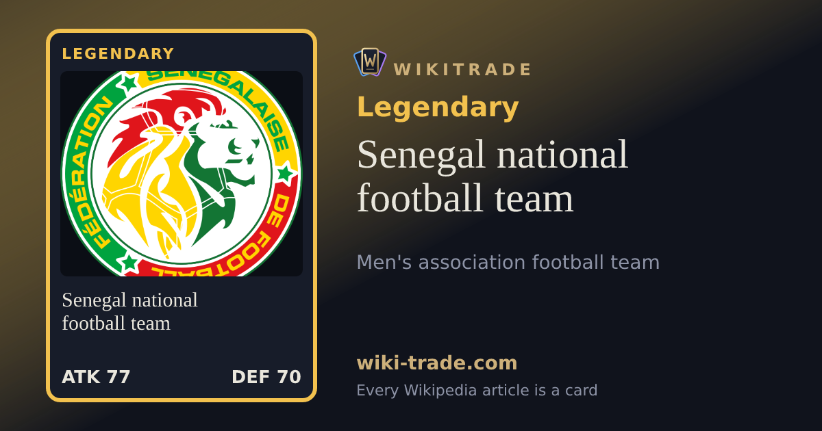 Senegal national football team — Legendary card