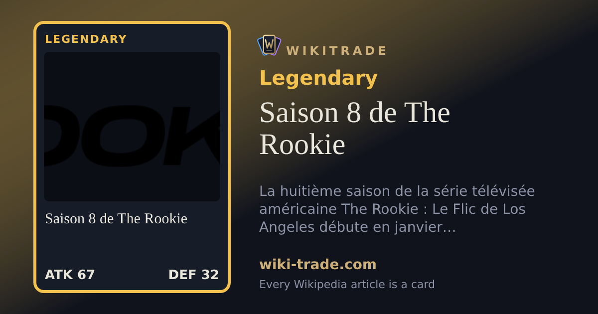 Saison 8 de The Rookie — Legendary card