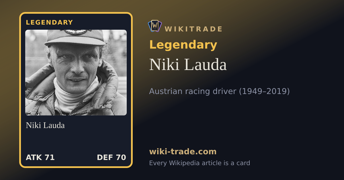 Niki Lauda — Legendary card