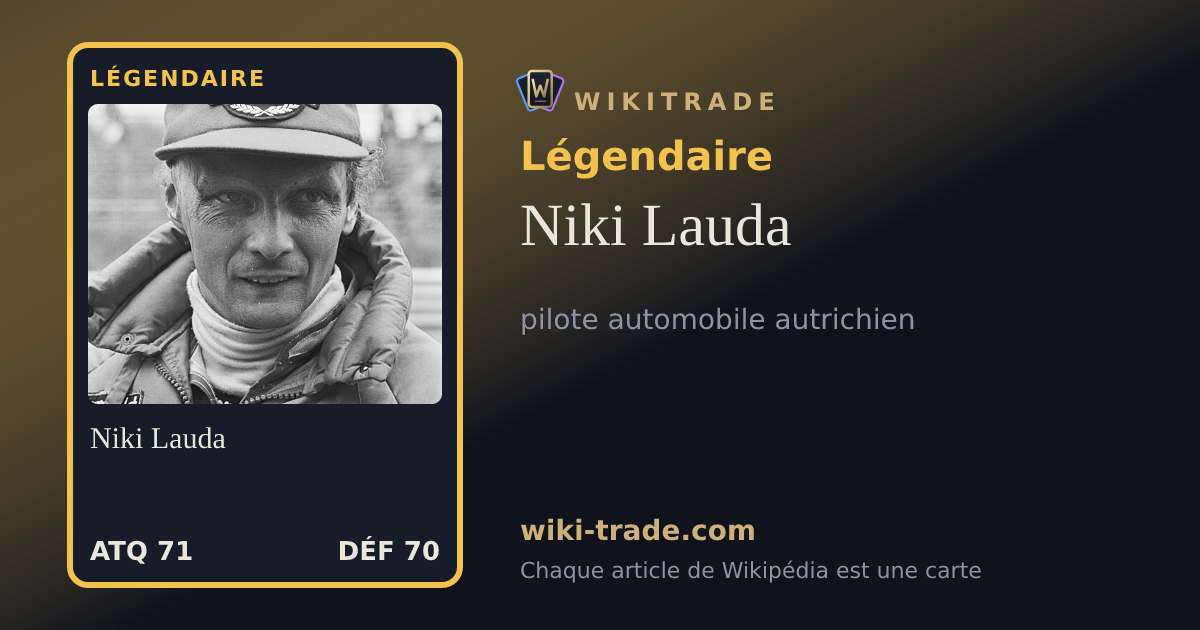 Niki Lauda — carte Légendaire