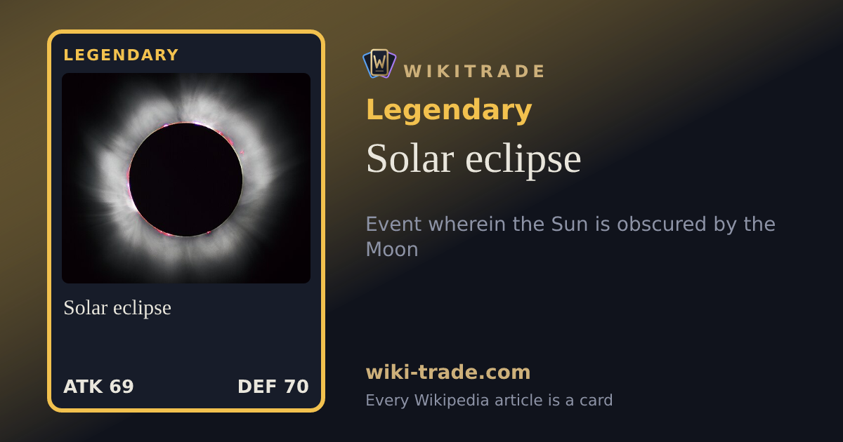 Solar eclipse — Legendary card
