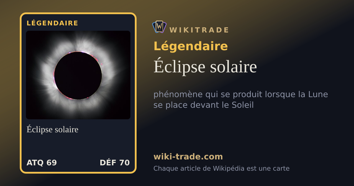 Éclipse solaire — carte Légendaire