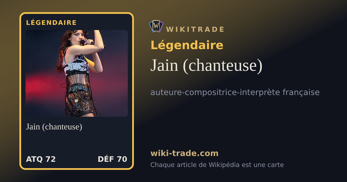 Jain (chanteuse) — carte Légendaire