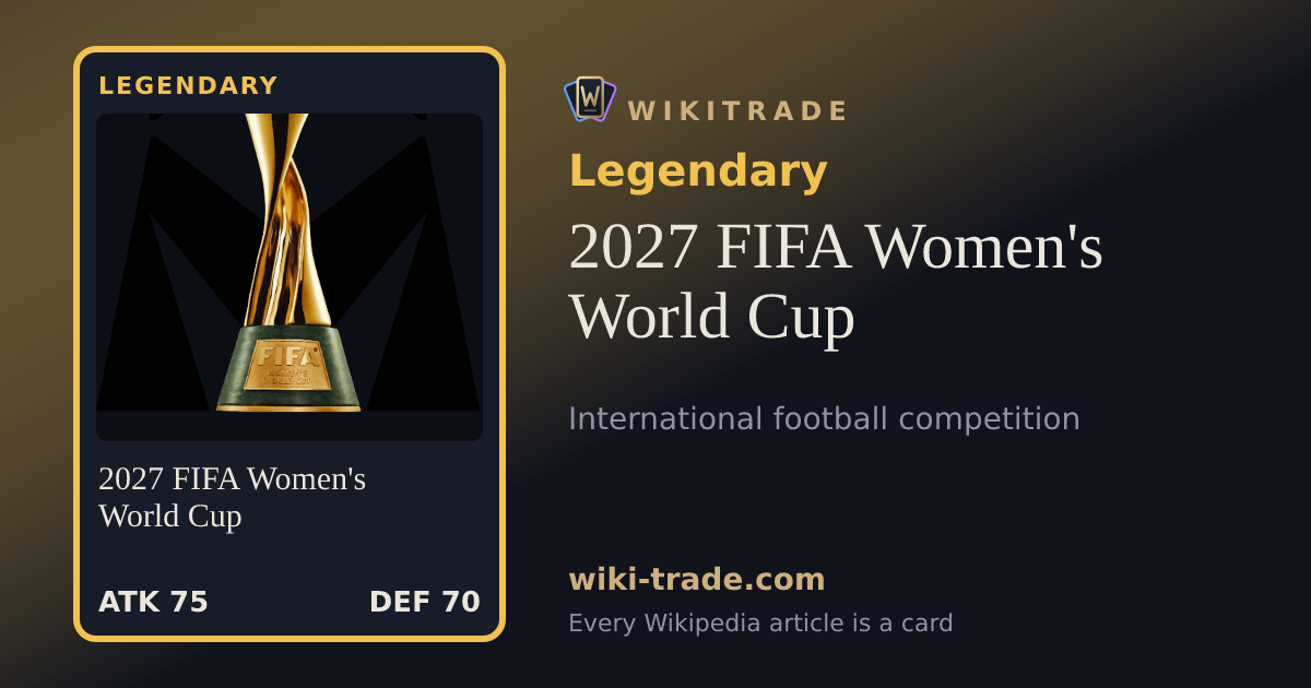 2027 FIFA Women's World Cup — Legendary card
