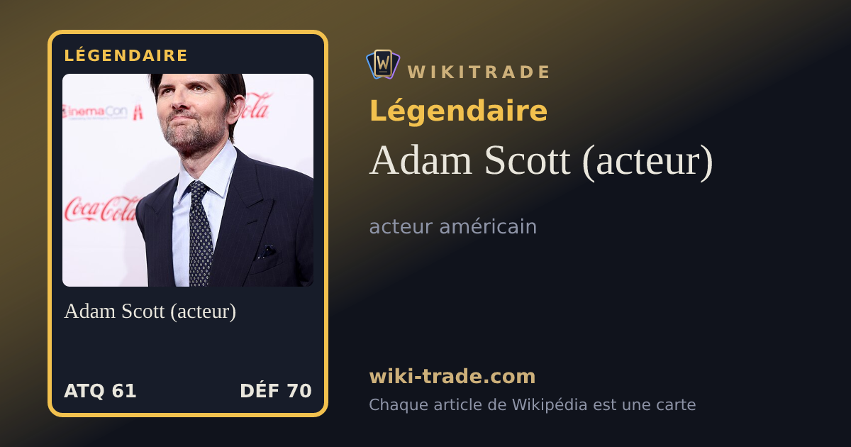 Adam Scott (acteur) — carte Légendaire