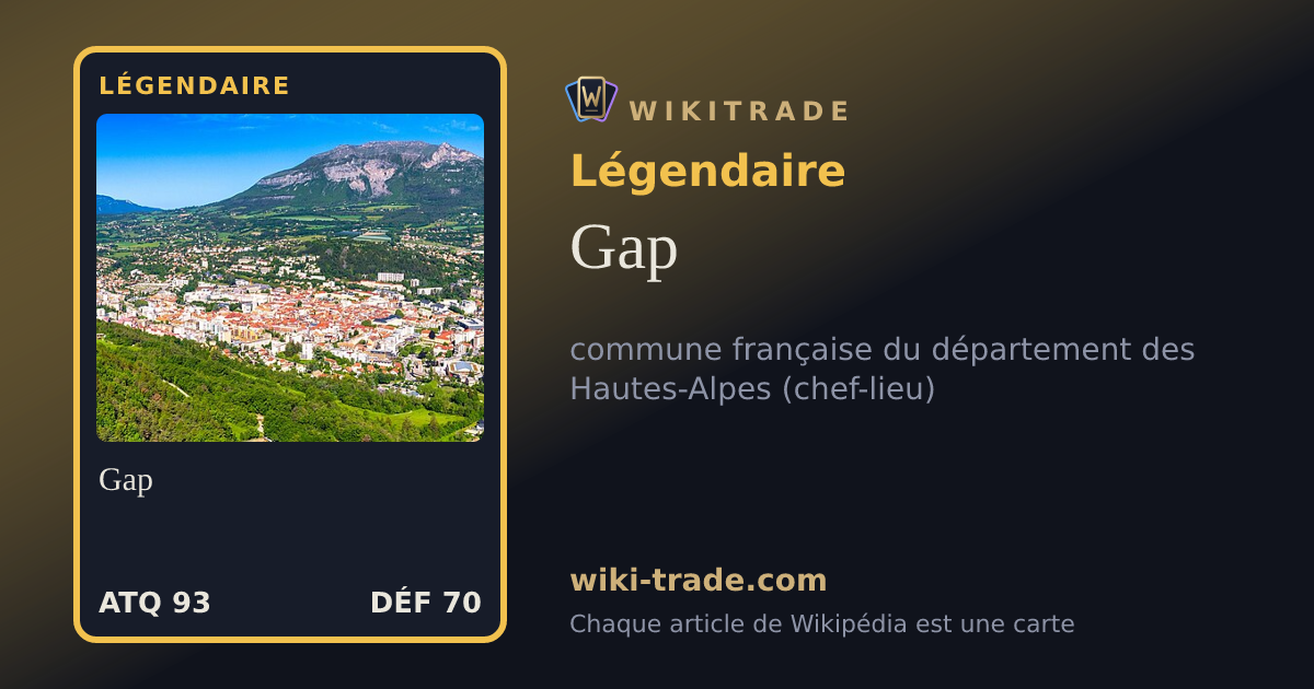 Gap — carte Légendaire