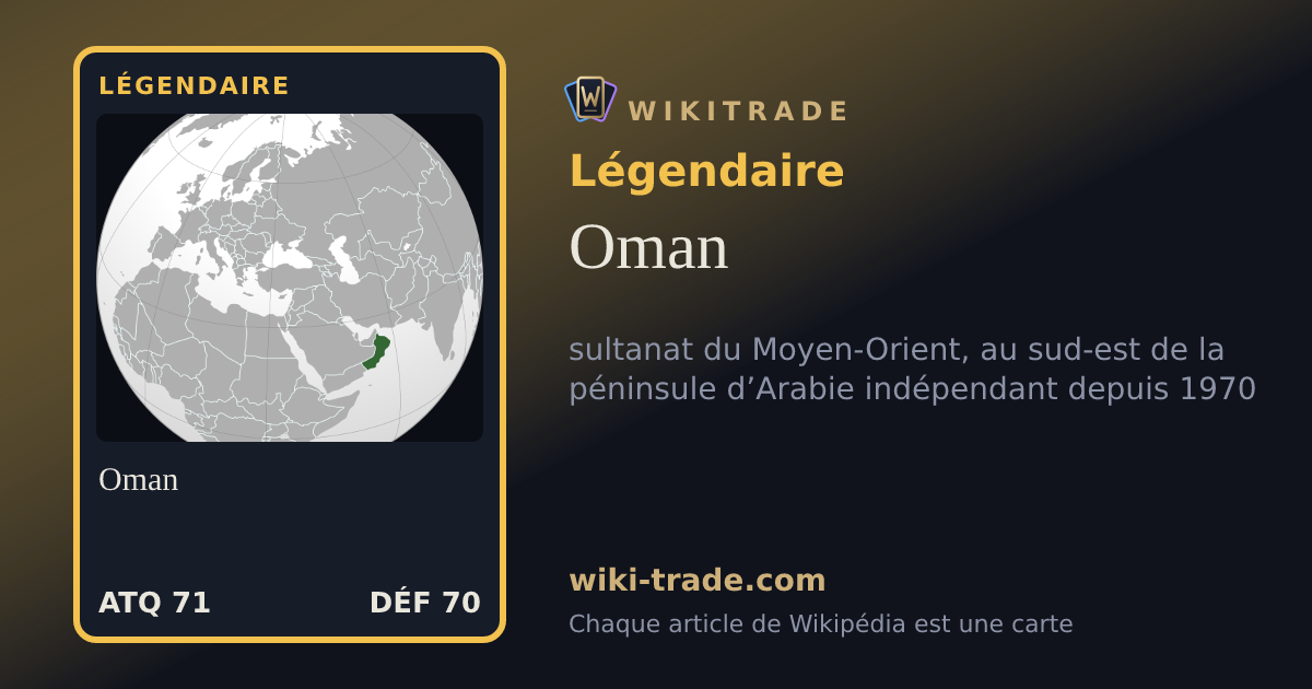Oman — carte Légendaire