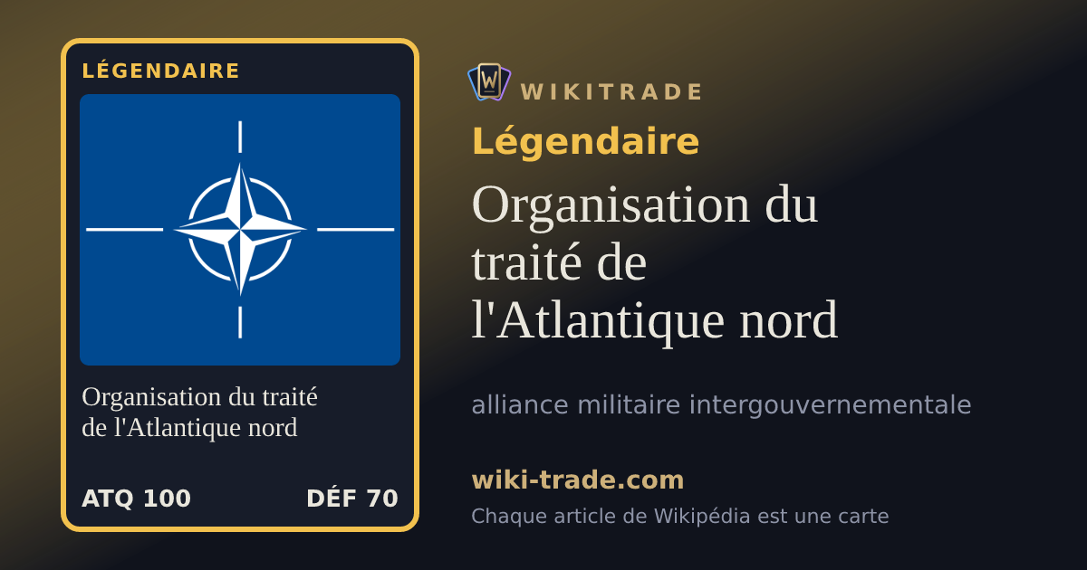 Organisation du traité de l'Atlantique nord — carte Légendaire
