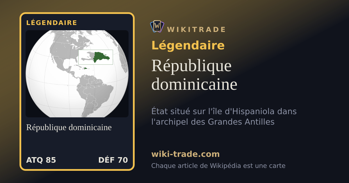 République dominicaine — carte Légendaire