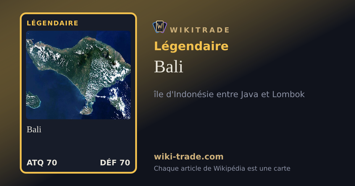 Bali — carte Légendaire