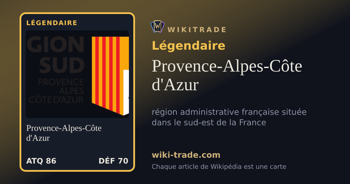 Provence-Alpes-Côte d'Azur — carte Légendaire